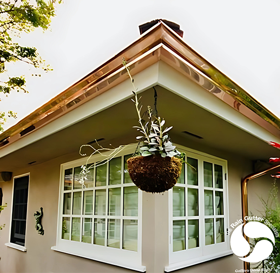 Rain gutter installation process in Malibu home - step 2 installation