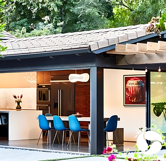 Rain gutter installation process in Malibu home - step 3 inspection